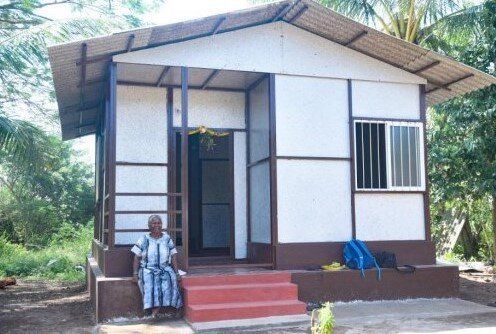  A recycled house built by the Plastics For Change Foundation in Karnataka, India. 