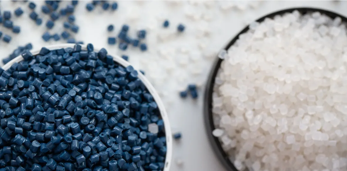 Recycled PE and PP plastic pellets